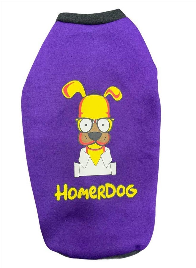 CHOOSTIX Winter Dog T-Shirt, HomerDog, Purple, 14", 150g - Image 1